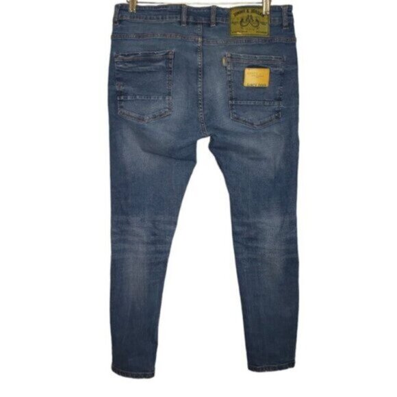Jimmy & Jordan Men's Jean Size 34 x 30 Faded Distressed Skinny Ankle Fit - Picture 2 of 14